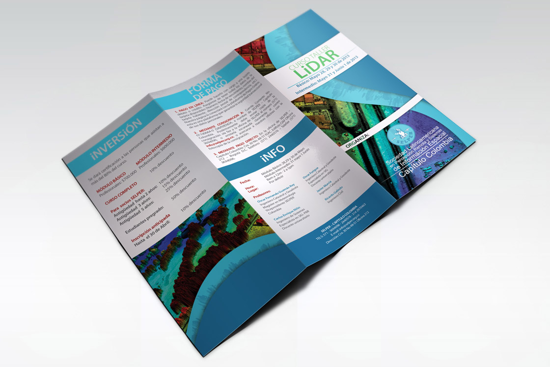 Diseño de Brochure - Curso Taller LiDAR 2013