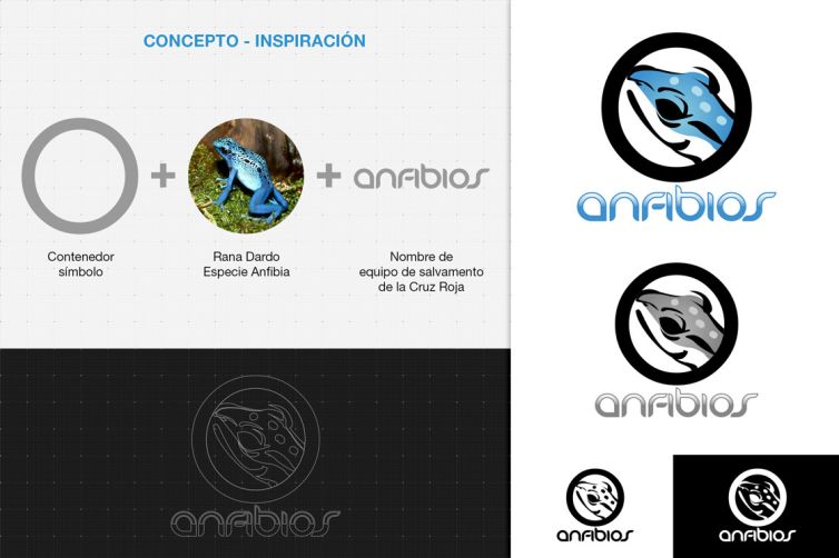 Diseño de Logotipo - Anfibios - Concepto y Versiones