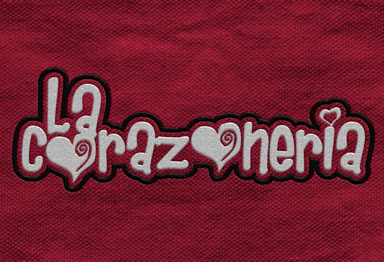 Diseño de Logotipo - La Corazonería - Bordado