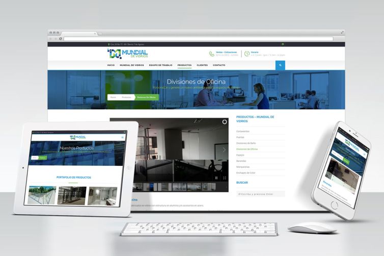 Diseño Web - Mundial de Vidrios