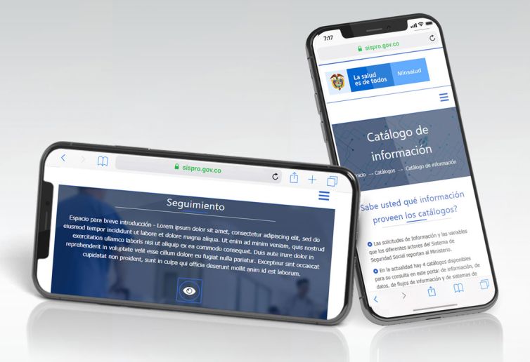 Diseño Web - Portal Sistema Integrado de Información de la Protección Social (SISPRO) - MinSalud