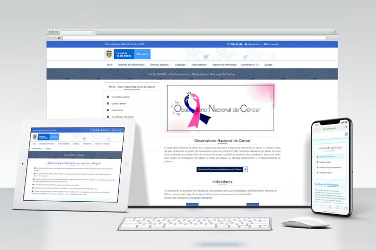 Diseño Web - Portal Sistema Integrado de Información de la Protección Social (SISPRO) - MinSalud