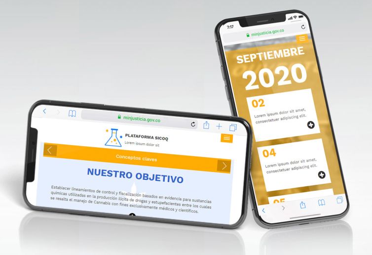 Maquetación HTML - Portal y Subsitios del Ministerio de Justicia y del Derecho