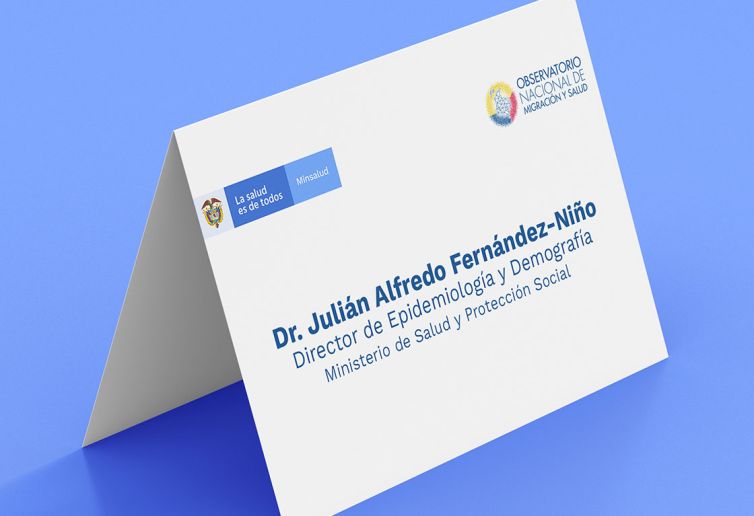 Diseño Piezas Comunicativas - Habladores - Lanzamiento Observatorio Nacional de Migración y Salud
