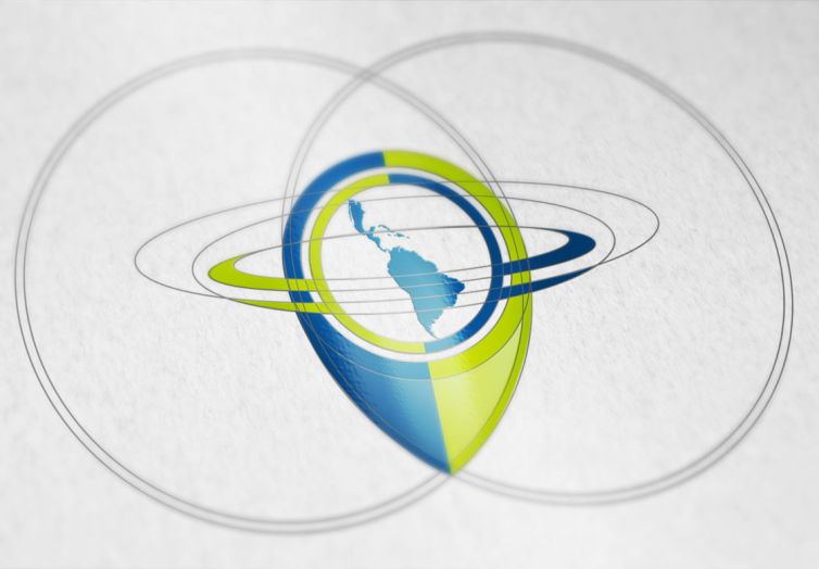 Diseño Logotipo - IX Jornadas de Educación en Percepción Remota y SIG para Centroamérica y el Caribe - Geometrización
