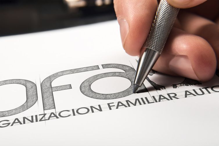 Diseño de Logotipo - OFA - Organización Familiar Autosuficiente - Boceto