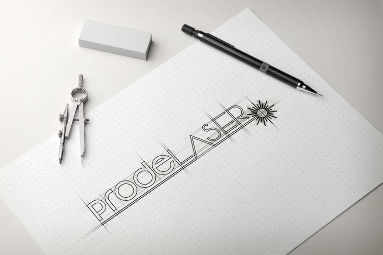 Diseño Logotipo - Prodeláser - Boceto