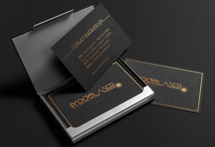 Diseño Logotipo - Prodeláser - Tarjetas Personales