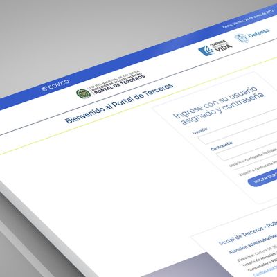 Diseño Web – Portal de Terceros – Policía Nacional
